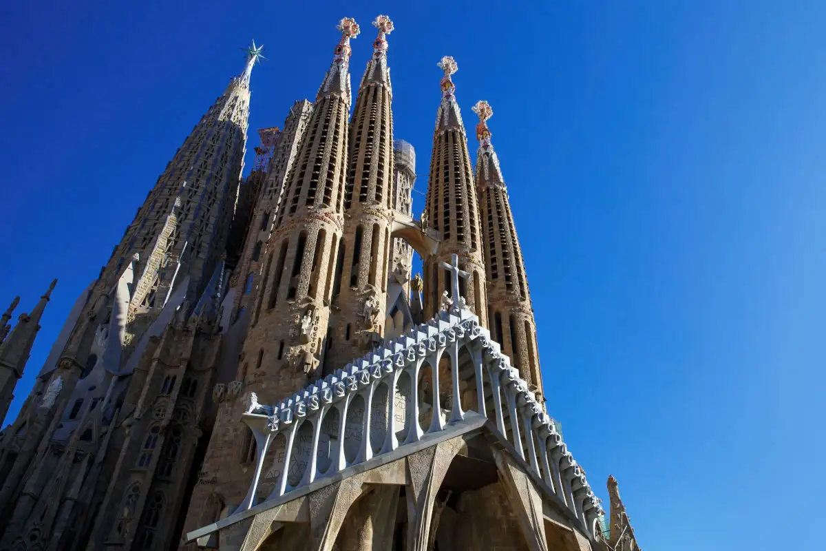 Barcelona viewpoint with Sagrada Família in the background