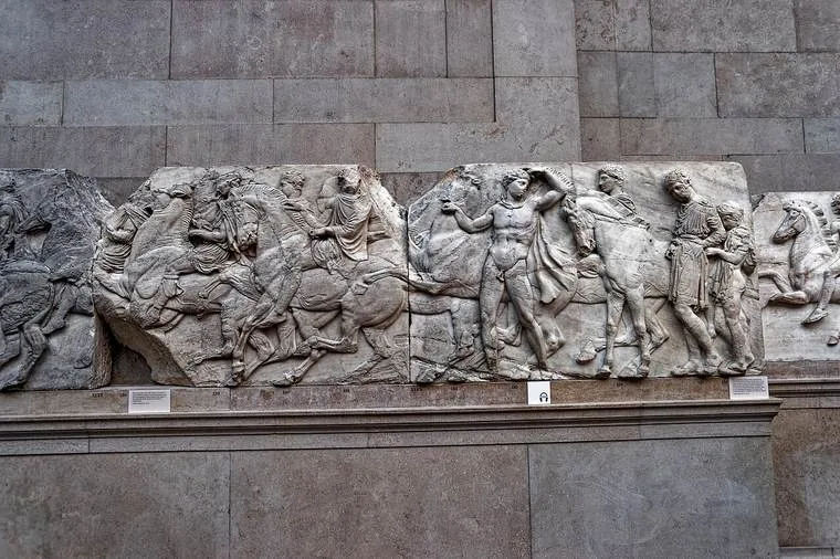 Los mármoles del Partenón en la galería del British Museum